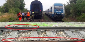 Rychlík EC 357 "Západní expres" zastavily nastražené kameny