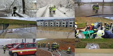 Někde záplavy a jinde zase sněžení - hasiči se dnes nezastavili
