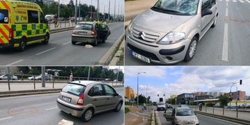 Sražený chodec na Lochotíně