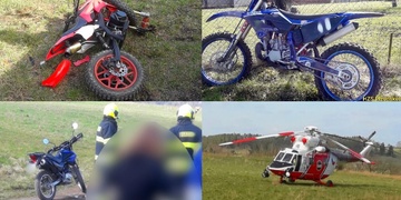 Osmiletého motorkáře musel do nemocnice transportovat vrtulník LZS