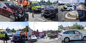 Vážná dopravní nehoda na křižovatce ulic Plaská, Studentská a Na Sudech