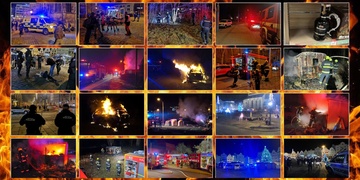 Požáry, zranění od pyrotechniky, pád do ohně, útěk opilého řidiče Borským parkem či zásah policie v hotelu