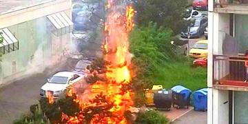 Další požár na Vinicích, druhý za hodinu