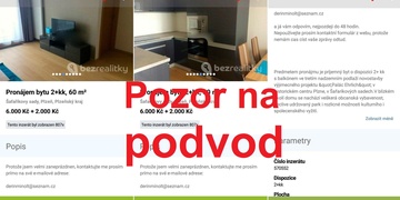 Pozor na podvodníky s pronájmy bytů v Plzni