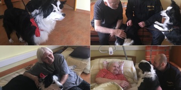 Cofina a Axi na vánoční návštěvě u seniorů