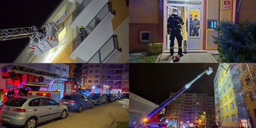 Ranní požár ve Skvrňanech