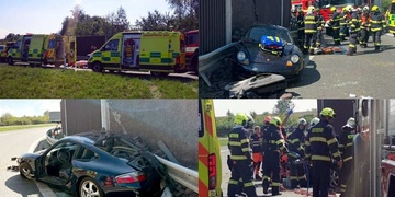 Vážná nehoda u Plzně, řidič je v kritickém stavu