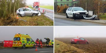 Ranní mlhy a námraza silnic si vybírají první oběti
