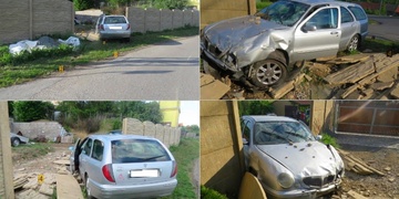 Opilý mladík s autem najel do betonového plotu