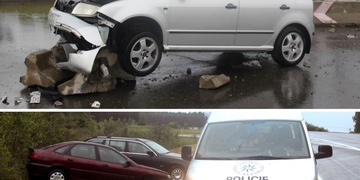 "Při dešti to klouže," zjistili během třiceti minut tři řidiči