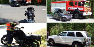 Motorkář předjížděl kolonu a střetl se dvěma auty