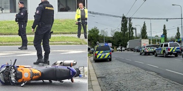 Střet šestnáctiletého motorkáře s autem