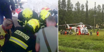 Muž propadl střechou a spadl z pětimetrové výšky