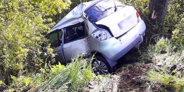 Žena s vozem narazila do stromu a skončila v nemocnici