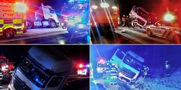 S kamionem skončil v příkopu