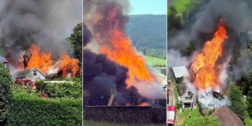 Rozsáhlý požár - na místě je již 14 jednotek hasičů a dochází ke kolapsům zasahujících z horka