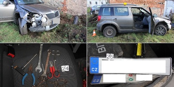 Krádež auta v Německu skončila nehodou v Česku