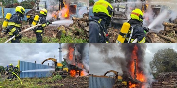 Požár zachvátil celý stroj a škoda byla odhadnuta na více než čtyři miliony korun