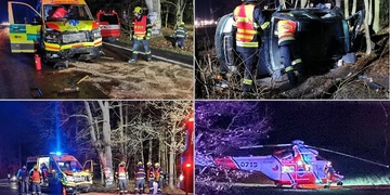 Střet sanitky s osobním autem, z místa hlášeno šest zraněných