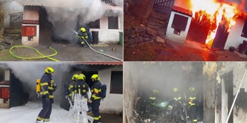 Oheň zničil vše, co v garáži bylo