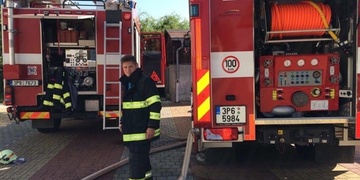 Požár tiskárny v Tlučné