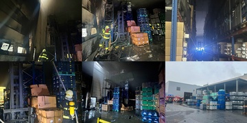 Rozsáhlý požár výrobní haly - byl vyhlášen 2. stupeň požárního poplachu