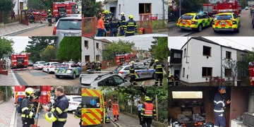 Pobodaný a pořezaný muž vyskočil z okna hořícího domu - Aktualizováno