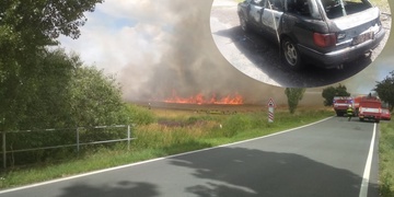Hořely lesy, pole i auto
