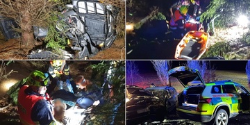 Záchranáři se čelně střetli s dalším vozem, když jeli na pomoc těžce zraněné osmnáctileté dívce