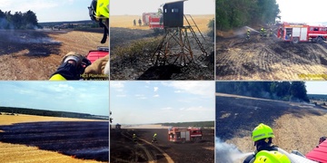 Rozsáhlý požár pole jen kousek za Plzní