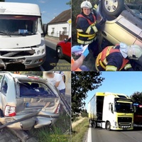 Jeden silně opilý cizinec narazil do kolony, druhý se převrátil do příkopu