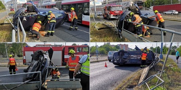 Dopravní nehoda na Vejprnické