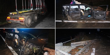 Kamion proletěl svodidly a smetl osobní vůz