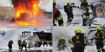 Požár v areálu Plzeňské teplárenské