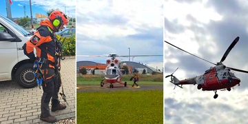Na pomoc zraněné ženě musel letět vrtulník LZS i s lezcem hasičů