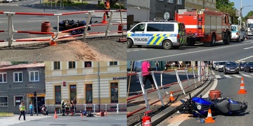 Žákyně autoškoly najela s motocyklem do zábradlí