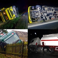 Další opilý řidič kamionu havaroval! Třetí za měsíc!