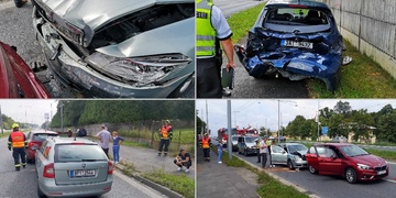 Žena bez řidičáku vletěla s vozem do dalších aut