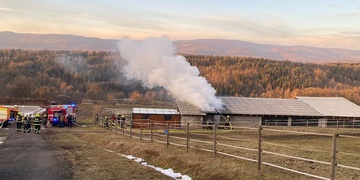 Požár hospodářského stavení
