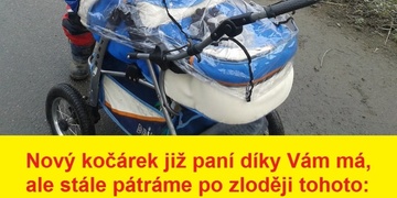 Okradená maminka vám moc děkuje, ale pátrání po zloději pokračuje
